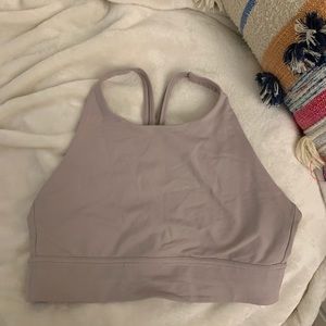 soul cycle lululemon lilac energy high neck sports bra